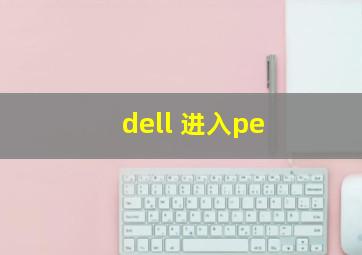 dell 进入pe